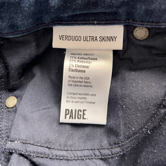 Paige Verdugo Ultra Skinny - Sz 29 - Picture 2 of 8